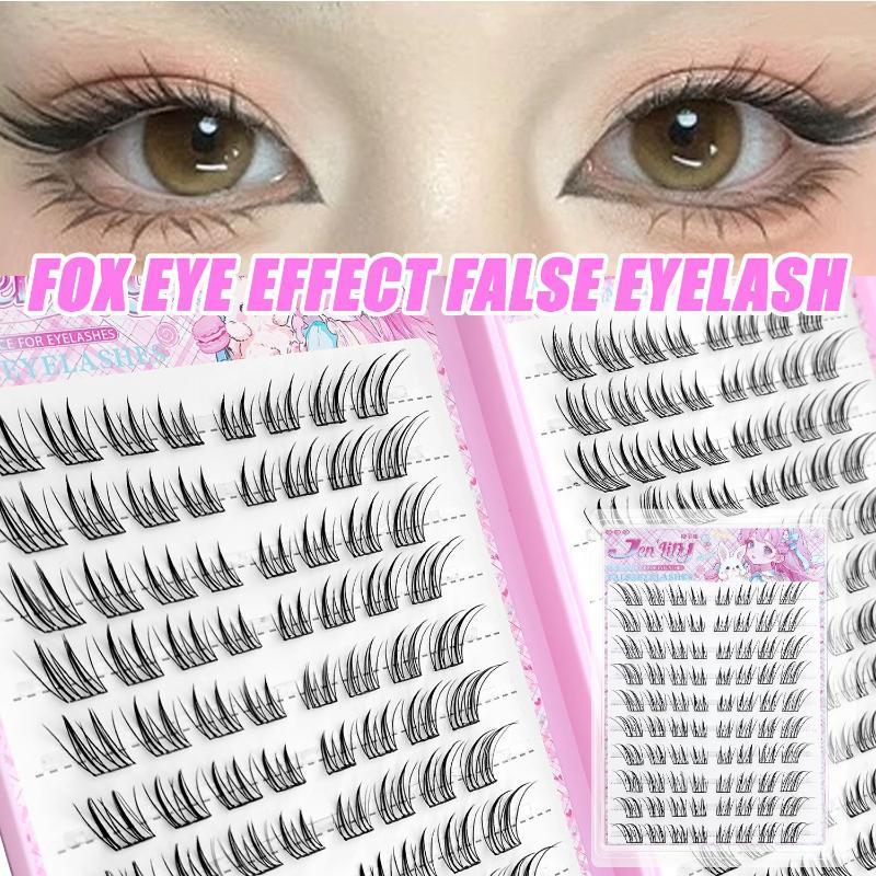 False Eyelashes Natural - 1 Box Natural Fox Eye Glue-Free
