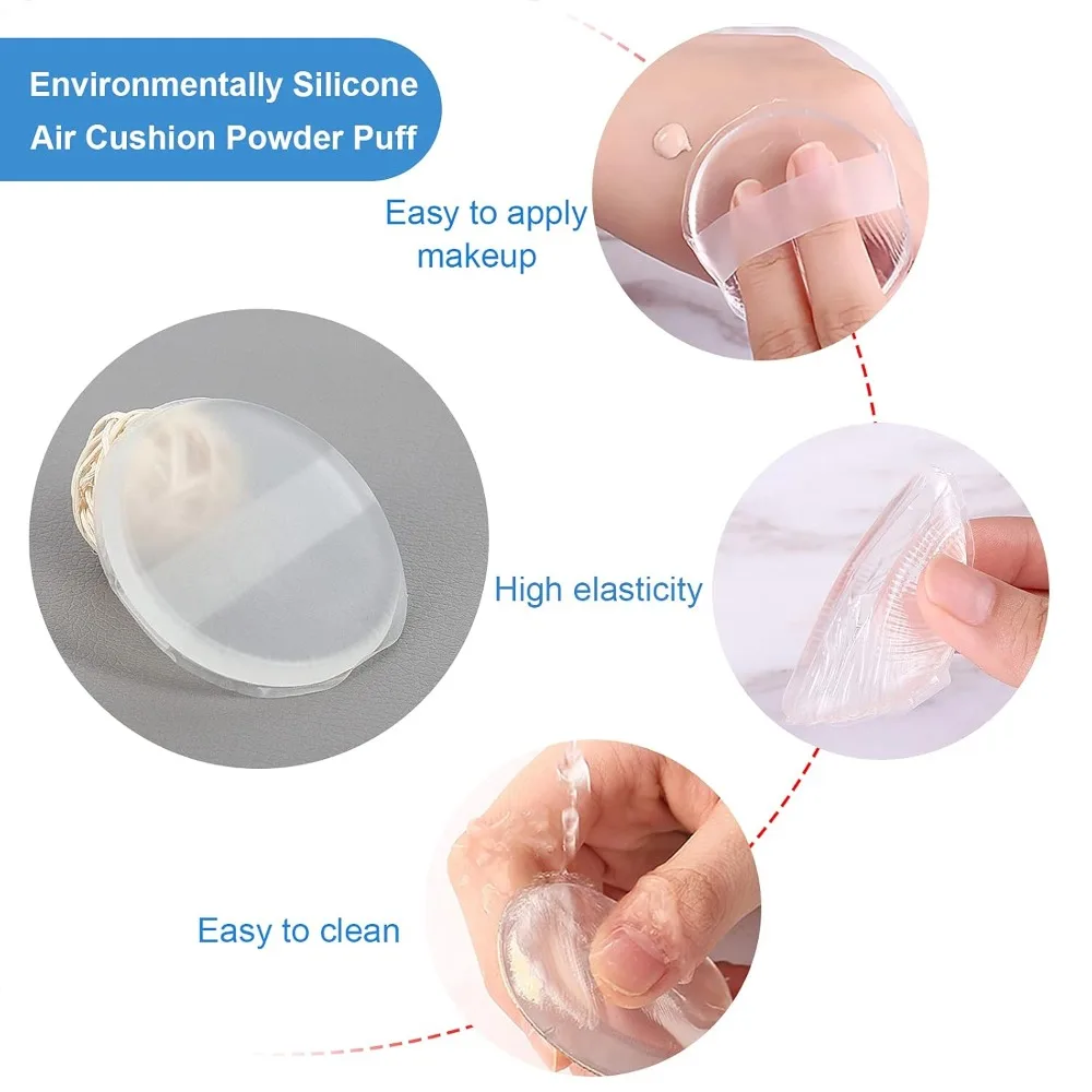 1-5Pcs Silicone Cosmetic Puff  - Beauty Makeup Blender ulasan dan harga