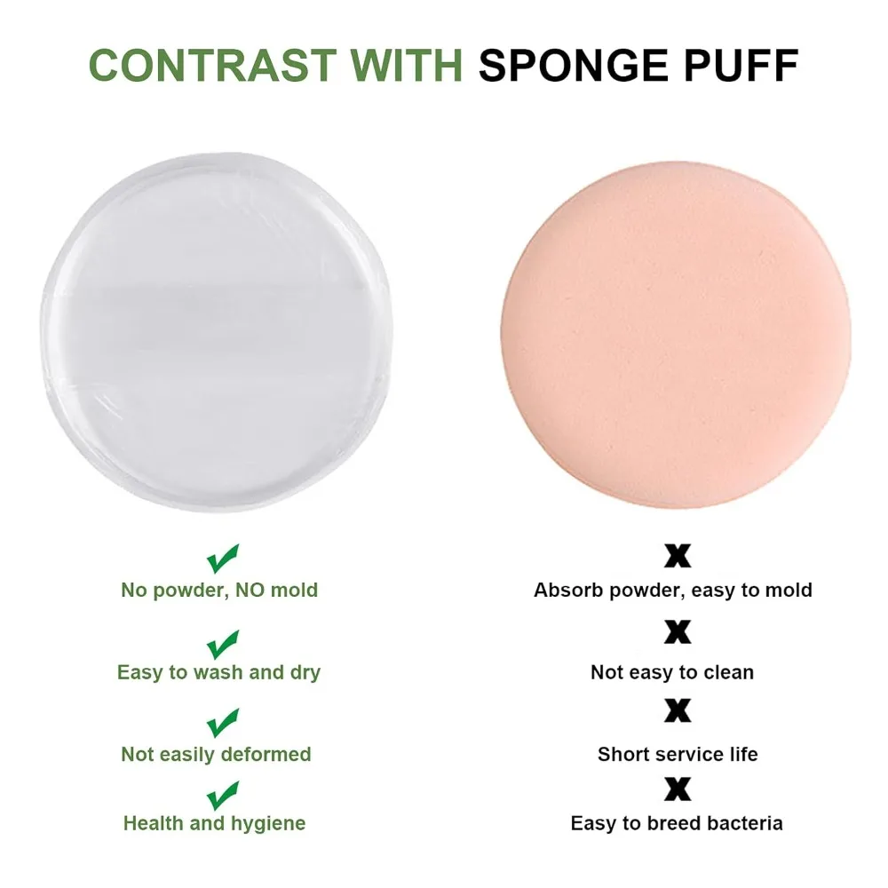 1-5Pcs Silicone Cosmetic Puff  - Beauty Makeup Blender ulasan dan harga
