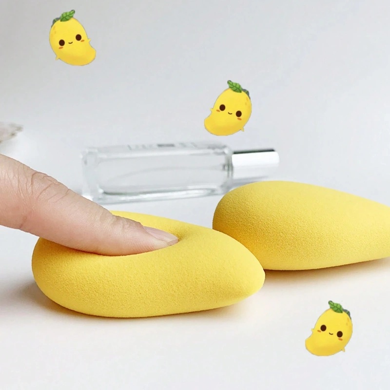 12/2pcs Mango Shape Soft Makeu - Beauty Makeup Blender ulasan dan harga