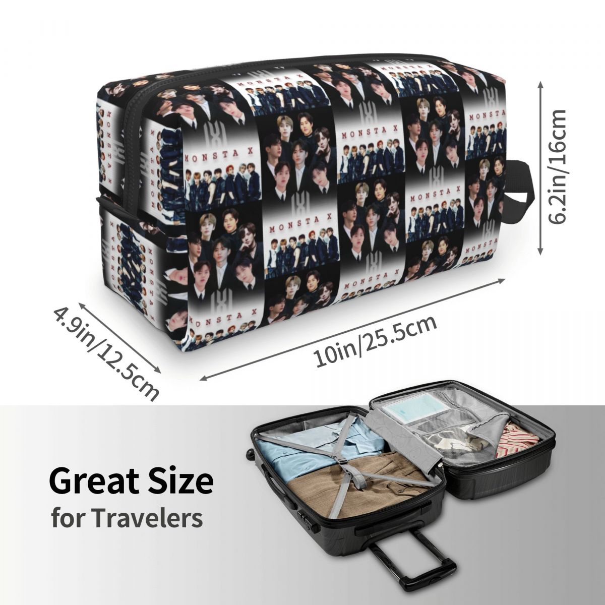 Monsta X Kpop Makeup Bag Cosme - X Beauty Makeup ulasan dan harga