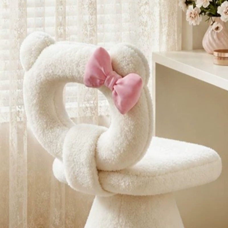Bow Dressing Vanity Stool Pink - Beauty No Makeup ulasan dan harga