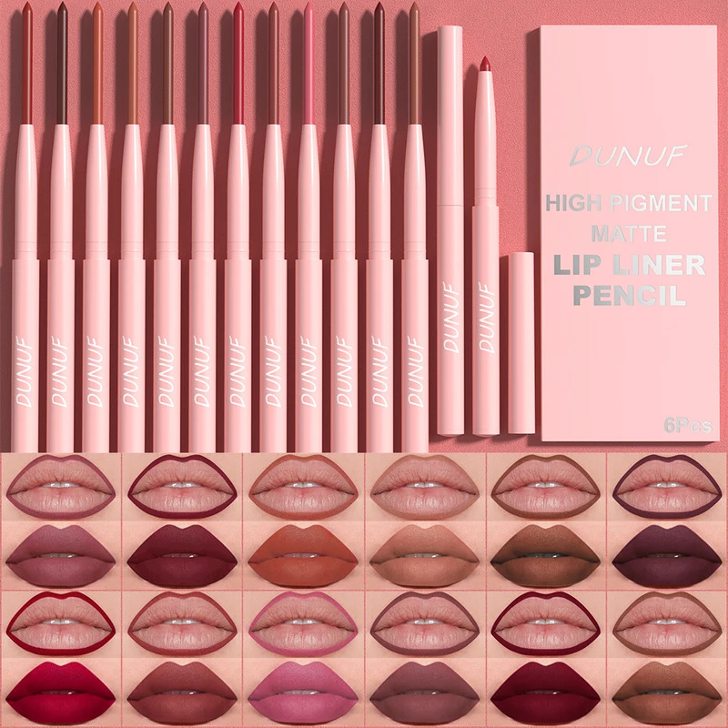 6pcs/Set Lip Liner Pen Set Lon - X Beauty Makeup ulasan dan harga