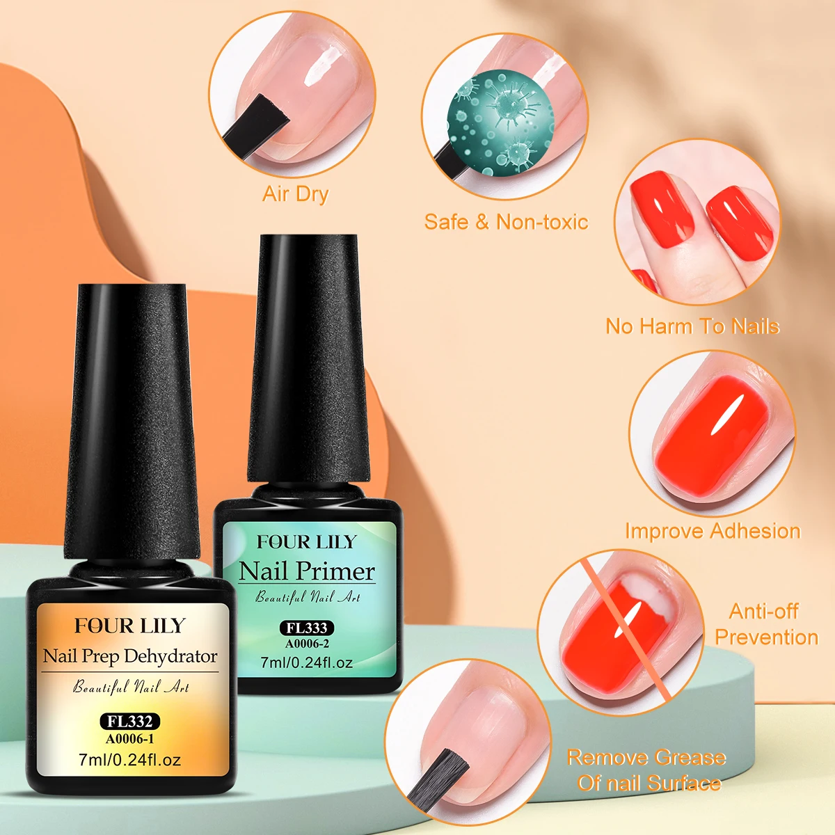 6pcs Complete Nail Care Set -  - Nail Dehydrator Primer ulasan dan harga