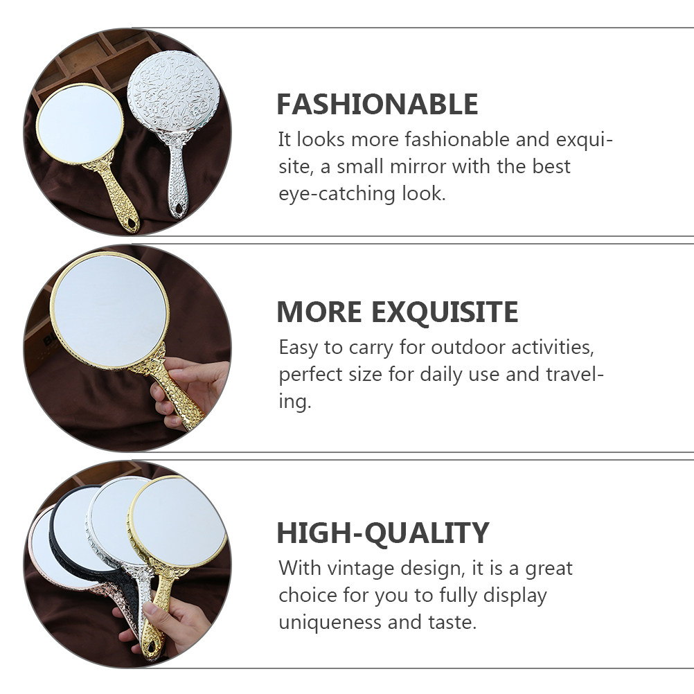 2Pcs Vintage Round Handheld Ma - Beauty Makeup Design ulasan dan harga