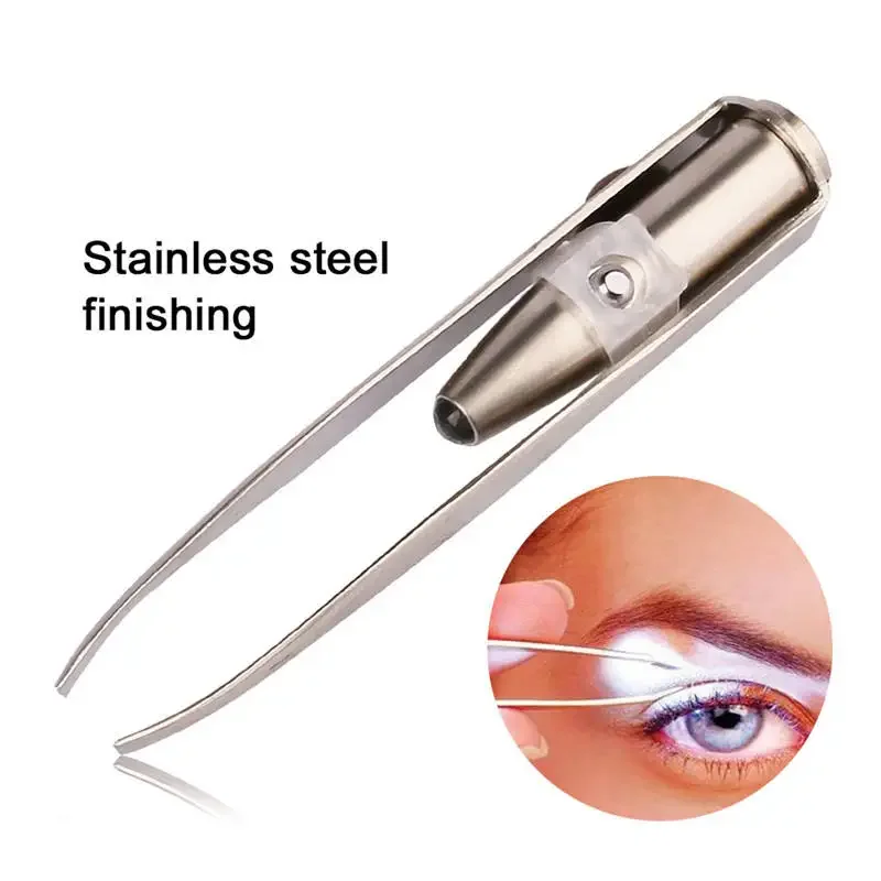 1/3Pcs Led Eyebrow Tweezers St - Beauty Makeup Design ulasan dan harga