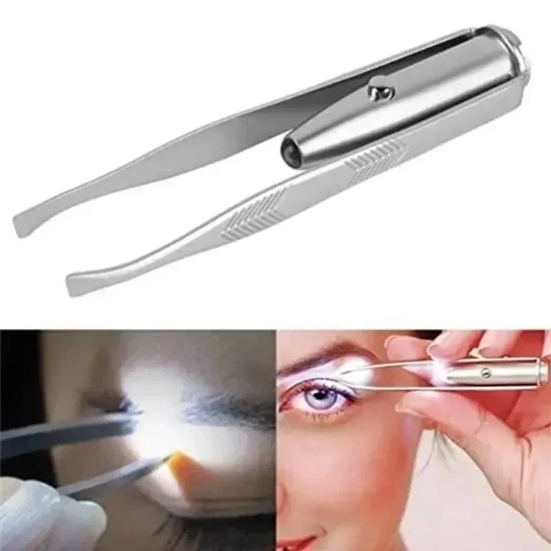 1/3Pcs Led Eyebrow Tweezers St - Beauty Makeup Design ulasan dan harga