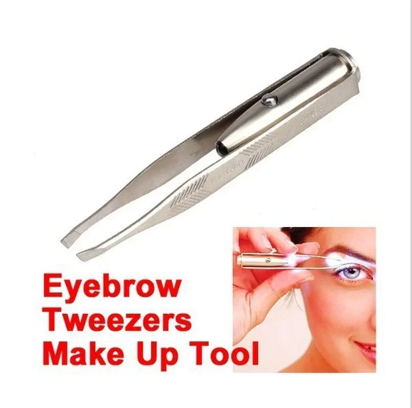 1/3Pcs Led Eyebrow Tweezers St - Beauty Makeup Design ulasan dan harga