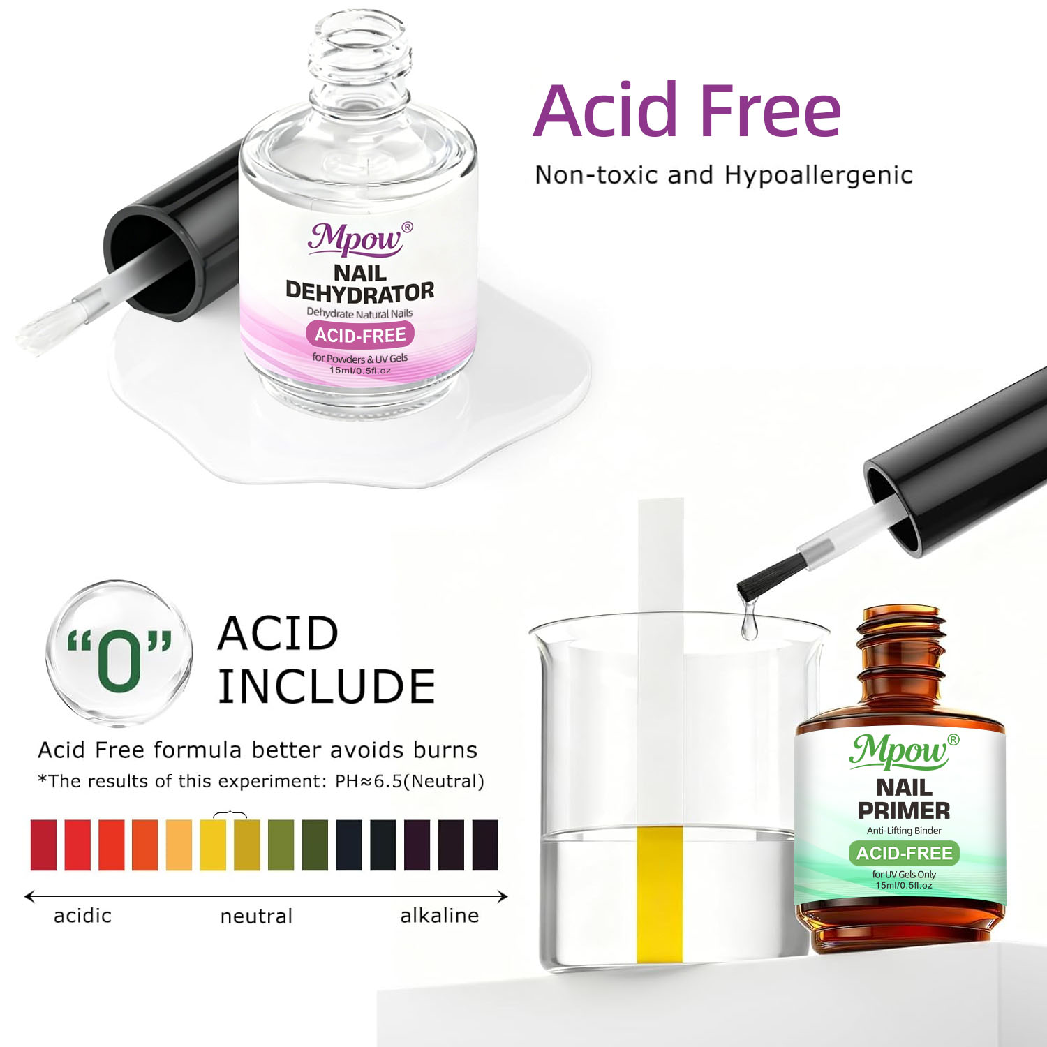 Mpow 1/2pcs 15ml Nail Dehydrat - Nail Dehydrator Primer ulasan dan harga