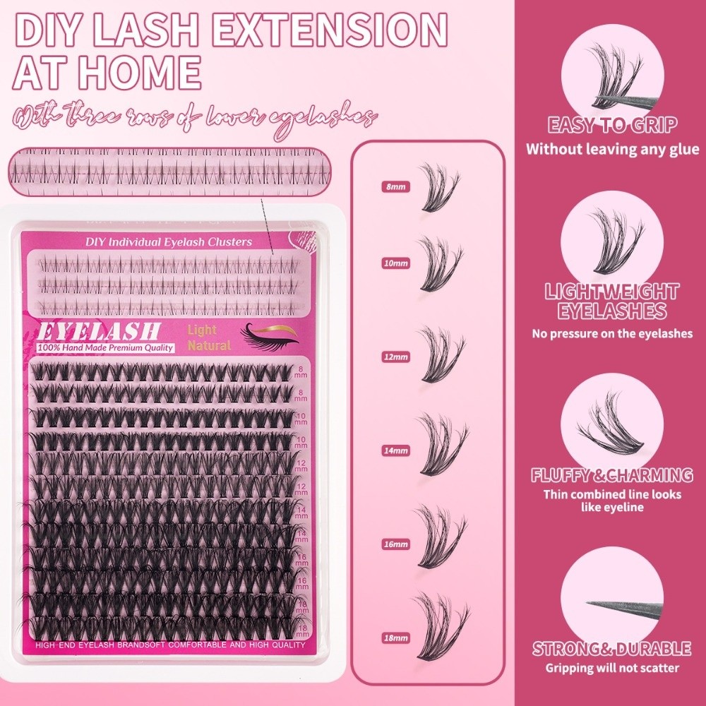 8-18mm Length False Eyelashes  - False Eyelashes Natural ulasan dan harga